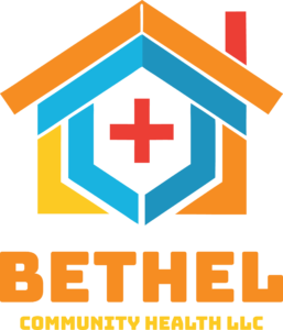 A colorful logo of a house with the word bethel underneath it.